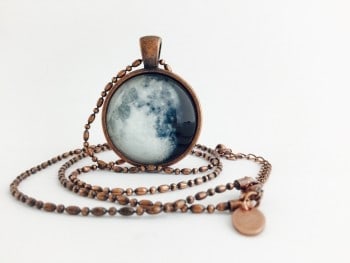 Moon Pendant - Waning Gibbous Moon