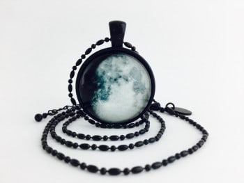 Moon Pendant - Waxing Gibbous Moon