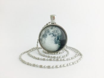 Moon Pendant - Waning Gibbous Moon