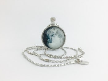 Moon Pendant - Waxing Gibbous Moon