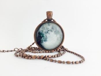 Moon Pendant - Waxing Gibbous Moon