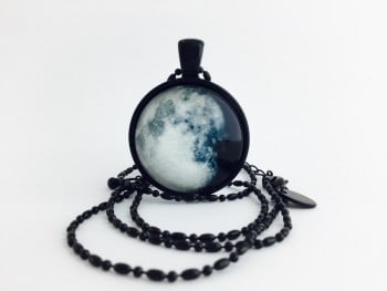 Moon Pendant - Waning Gibbous Moon