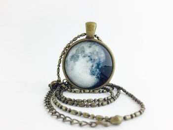 Moon Pendant - Waning Gibbous Moon