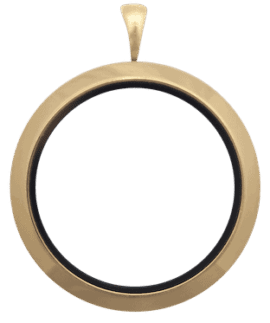 locket gold full size round plain