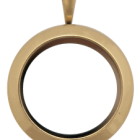 locket gold medium round plain