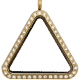 Gold Crystal Triangle Locket