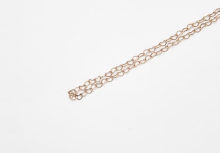 Chain Rose Gold 45cm Heart Link
