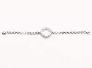 bracelet silver locket plain