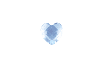 Heart - Resin Light Blue