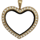 Locket Gold Standard Crystal Heart