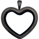 Black Standard Heart Locket