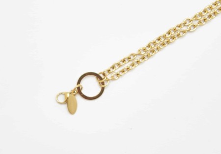 Chain Gold 50cm Rolo 'O' Ring