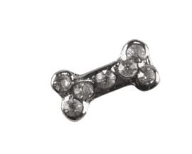 Dog Bone - Clear Crystals