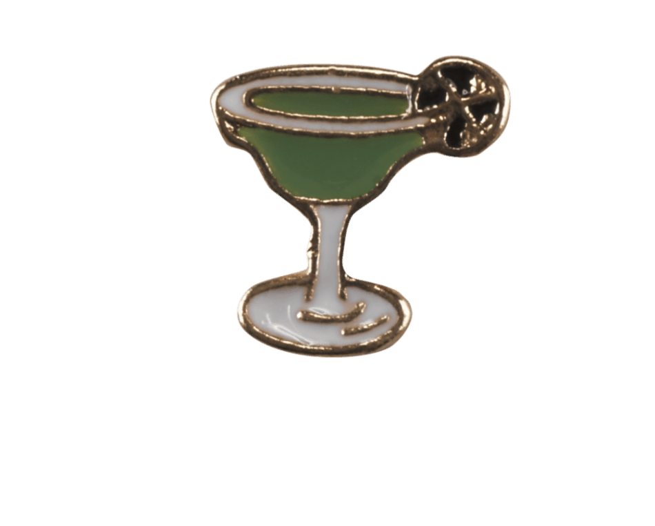 Martini - Green and Gold Glass