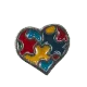 Heart - Rainbow Puzzle Charm