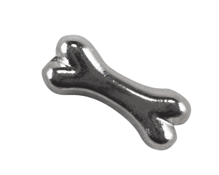 Dog Bone - Silver Plain