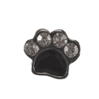Paw Print - Silver and Black