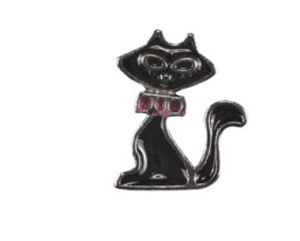 Cat - Black with Pink Collar