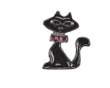 Cat - Black with Pink Collar