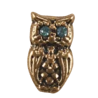 Owl - Gold with Light Blue Eyes