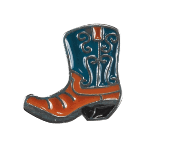 Shoe - Orange and Blue Cowboy Boot