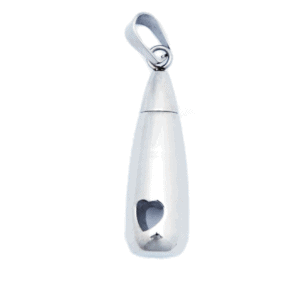 Silver Tube with Cut out Heart Urn Jewellery - Lockets For Ashes, Hair and Sand
