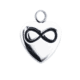 Urn Silver Infinity Heart - Cremation Jewellery Australia