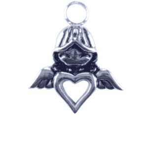 Urn Silver Angel Heart Locket Jewellery
