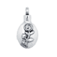 Urn Silver Rose Stem - Keepsake Jewellery To Hold Ashes, Hair or Sand