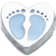 Heart - Blue Baby Feet