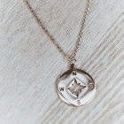 Natural Element Compass Pendant Necklace in Rose Gold