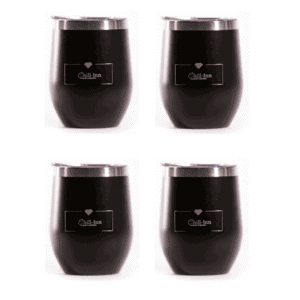 Insulated Chill-Inn Wine Goblet Gift Set in Matt Black - INNsulated Collection