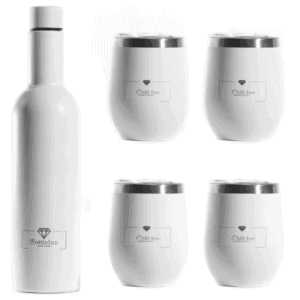 Insulated Decanter And Chill-Inn Goblet In White - INNsulated Party Gift Set