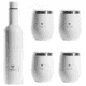 Insulated Decanter And Chill-Inn Goblet In White - INNsulated Party Gift Set