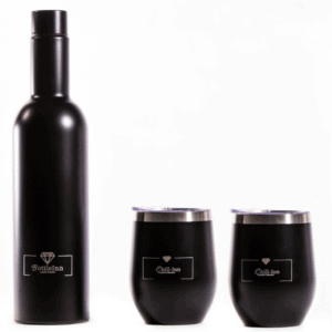 Insulated Wine Decanter & Goblets in Matt Black - INNsulated Gift Set